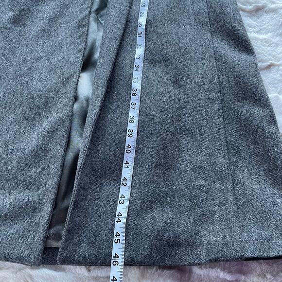 🔥Vintage MJ Seattle USA Made 100% Merino Wool Belted Classic Overcoat Size 6P - Picture 14 of 16